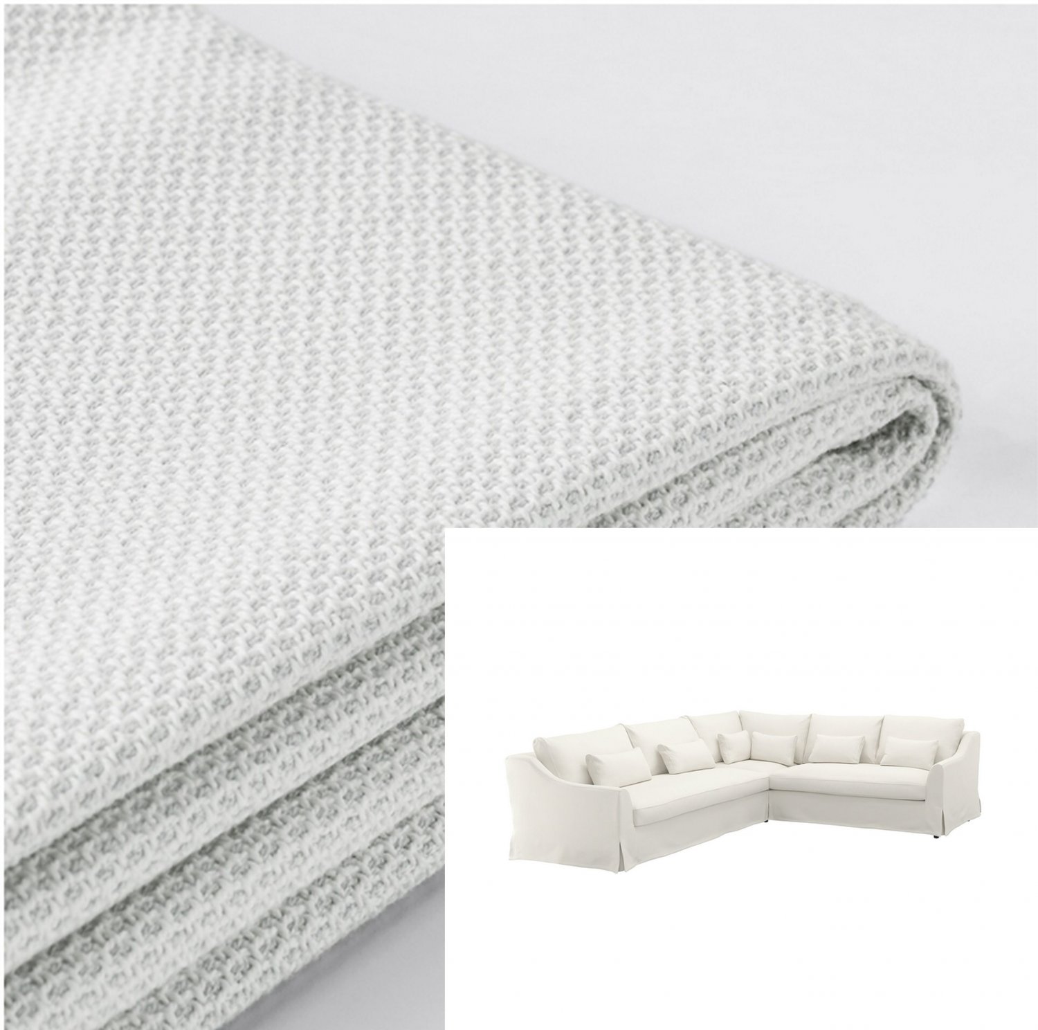 IKEA Farlov 5 Seat Left Sectional Sofa SLIPCOVER 3+2 corner Cover