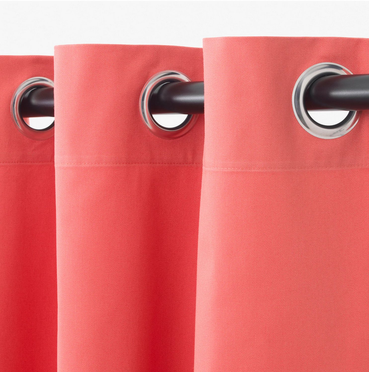 IKEA Merete CURTAINS Drapes 2 Panels LIGHT BROWNRED Coral 118" Grommet