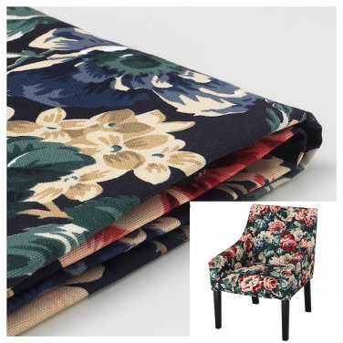 IKEA Sakarias Chair with armrests COVER Armchair Slipcover LINGBO MULTI Floral Romantic Boho