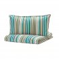 IKEA Randgras Multicolor Green KING Duvet COVER Pillowcases Set RANDGRÄS Stripes Piping Edge
