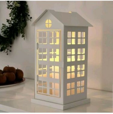 IKEA Vinterfest Block Candle Holder White House Cage Phone Booth 14â�� Xmas Steel