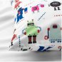 IKEA Lattjo TWIN Duvet COVER and Pillowcase Set Small Robots Unisex Multicolor