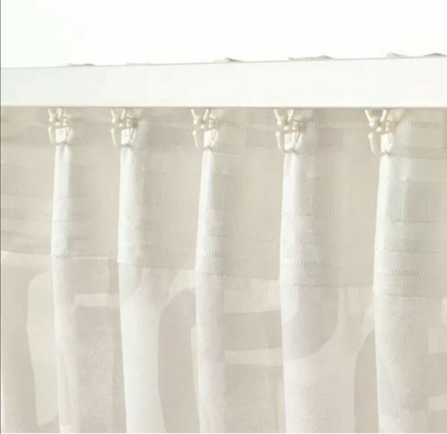 IKEA Vinterjasmin Drapes CURTAINS Beige White 2 Panels Modern Abstract ...