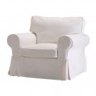 IKEA Ektorp Armchair SLIPCOVER Cover BLEKINGE WHITE Cotton Dyeable Xmas