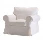 IKEA Ektorp Armchair SLIPCOVER Cover BLEKINGE WHITE Cotton Dyeable Xmas