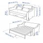 IKEA Farlov Sofa Bed SLIPCOVER Sleeper Sofa Cover Flodafors Beige FÄRLÖV