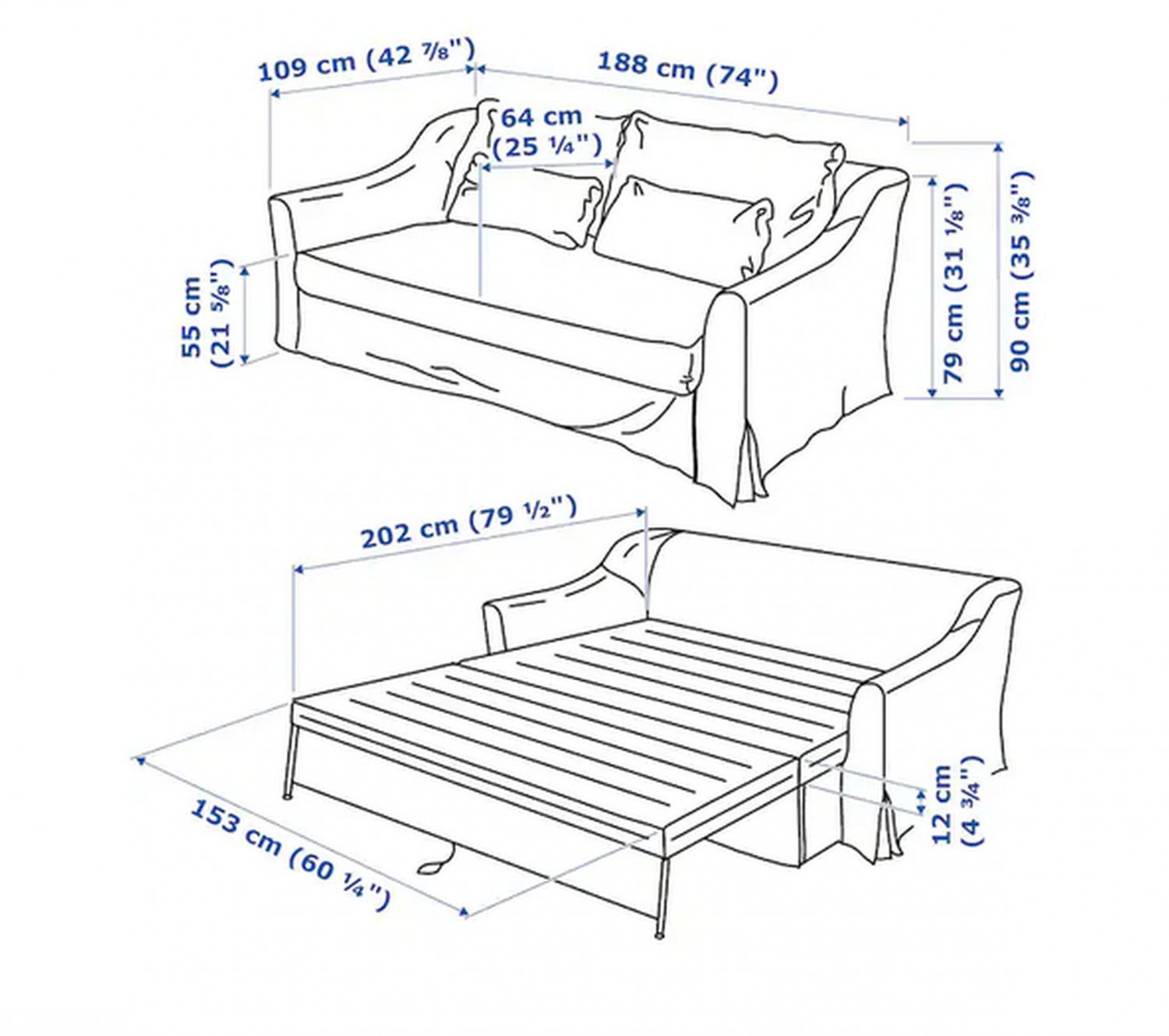 IKEA Farlov Sofa Bed SLIPCOVER Sleeper Sofa Cover Djuparp YellowBeige