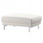 IKEA Nockeby 2 Seat Sofa and Footstool SLIPCOVERS Loveseat Ottoman Covers RISANE WHITE linen blend
