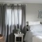 IKEA Lenda CURTAINS w TIE-BACKS Light GRAY 98" Drapes Grey TAB Top