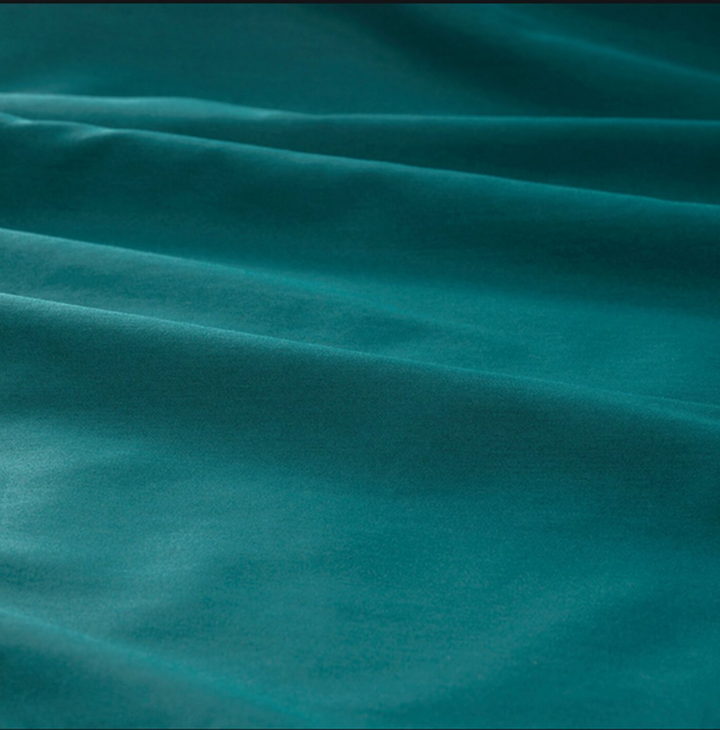 IKEA Luktjasmin TWIN Duvet COVER and Pillowcase Set TURQUOISE Blue Green Sateen Woven