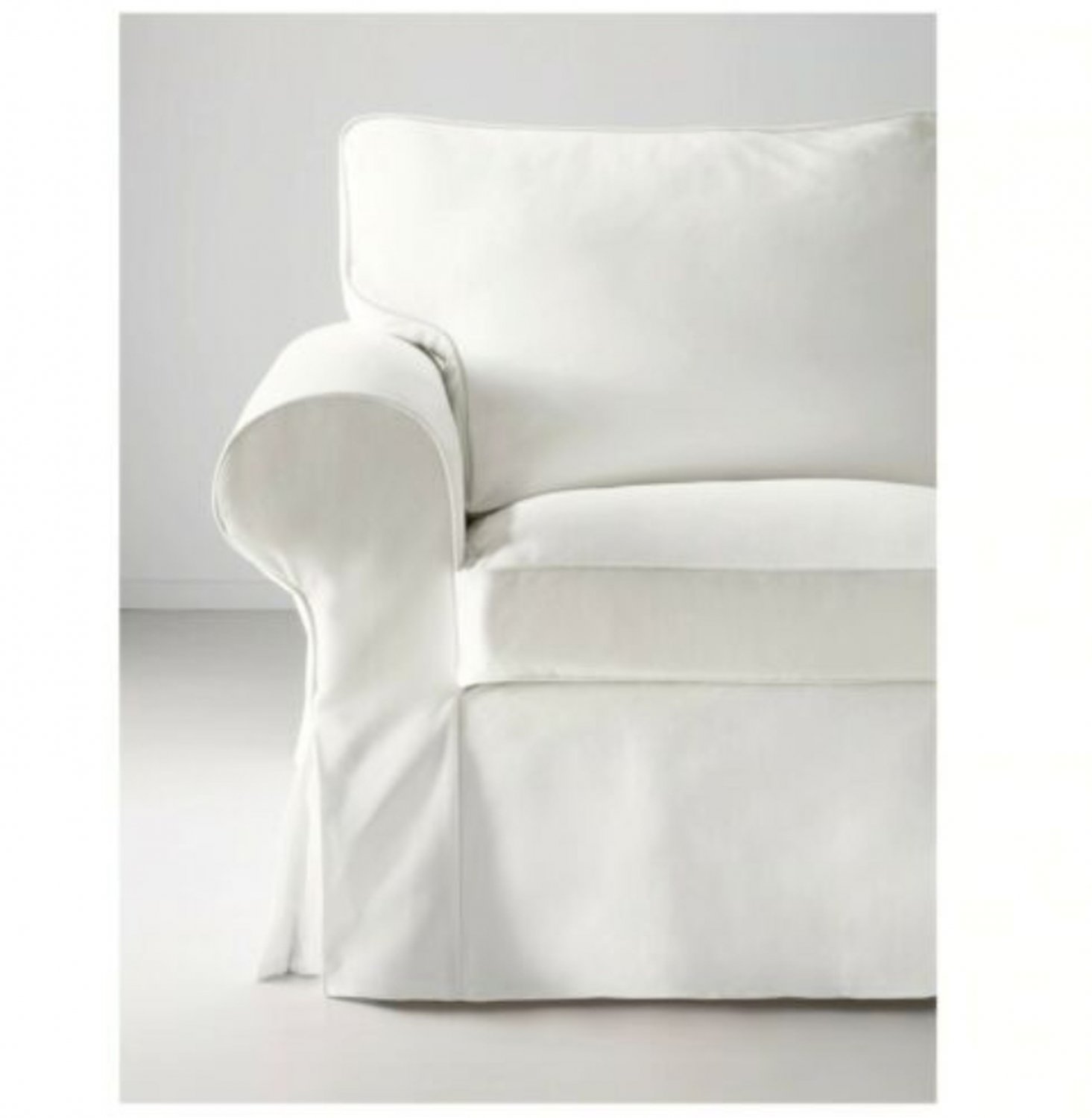 IKEA Ektorp 2 Seat Sofa SLIPCOVER Loveseat Cover BLEKINGE WHITE Cotton   601ee1fee0345 54622b 