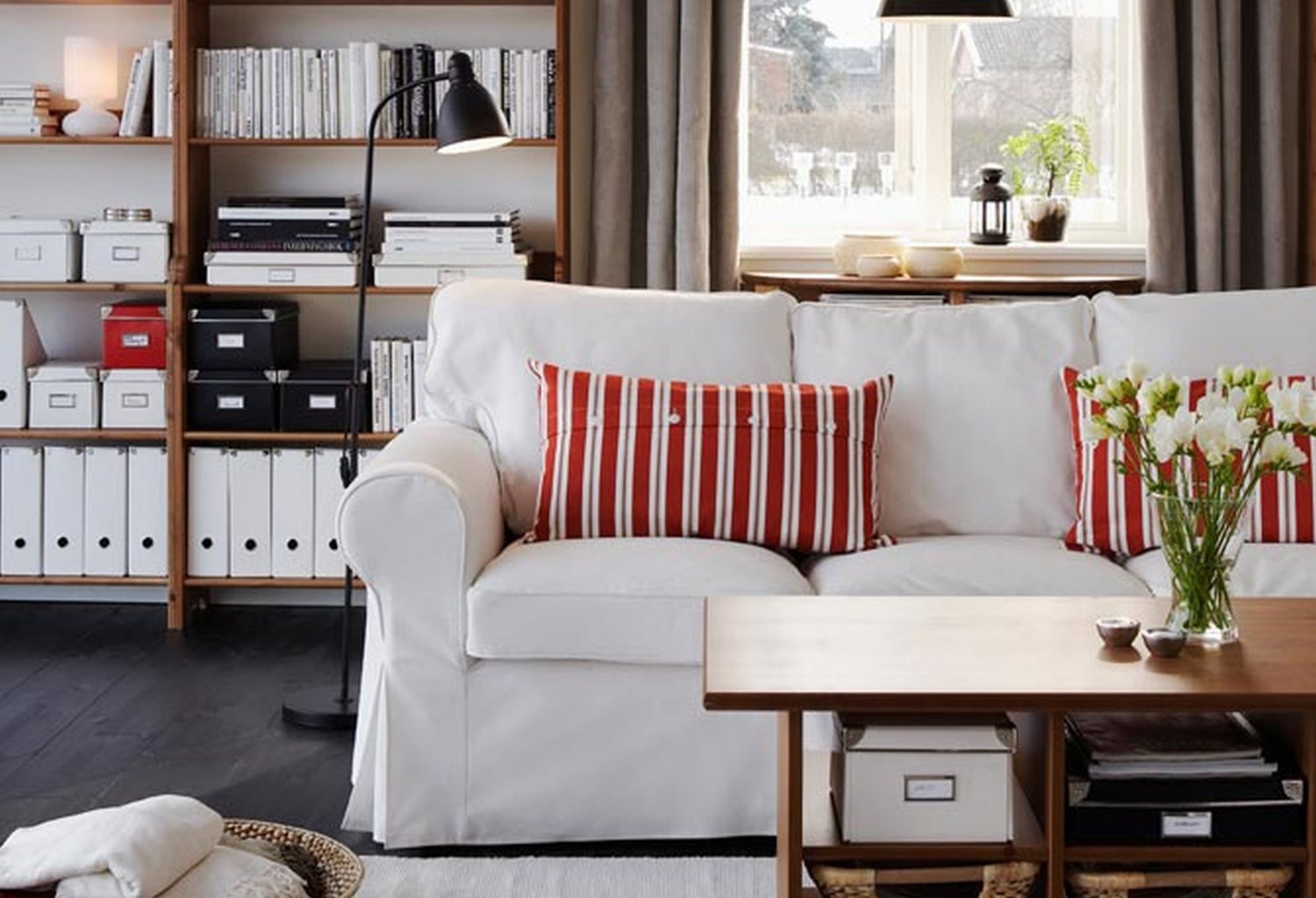 IKEA Ektorp 2 Seat Sofa SLIPCOVER Loveseat Cover BLEKINGE WHITE Cotton