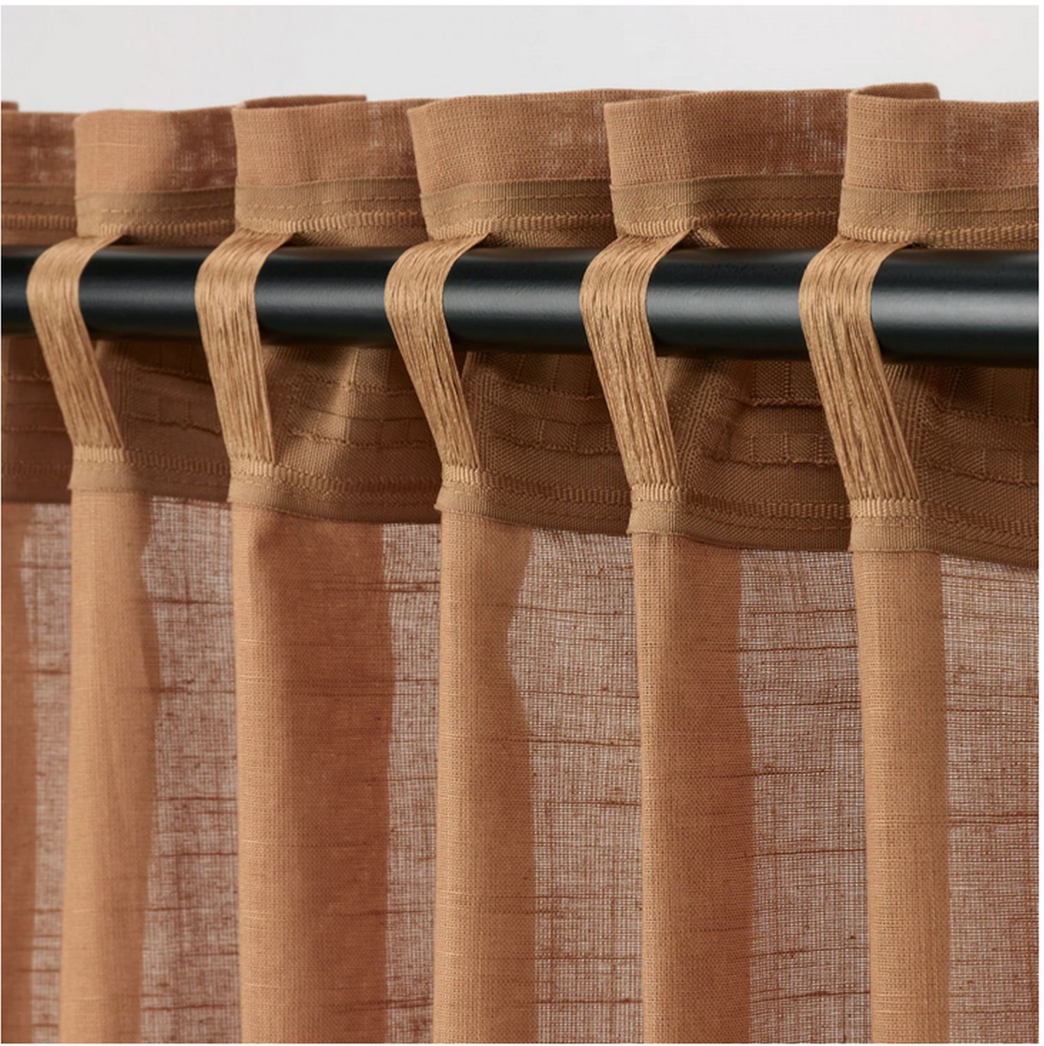 IKEA Silverlonn Drapes CURTAINS Light Brown 2 Panels SILVERLÖNN Cafe au