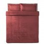 IKEA Luktjasmin QUEEN Full Duvet COVER and Pillowcase Set RED BROWN Sateen Woven Rust