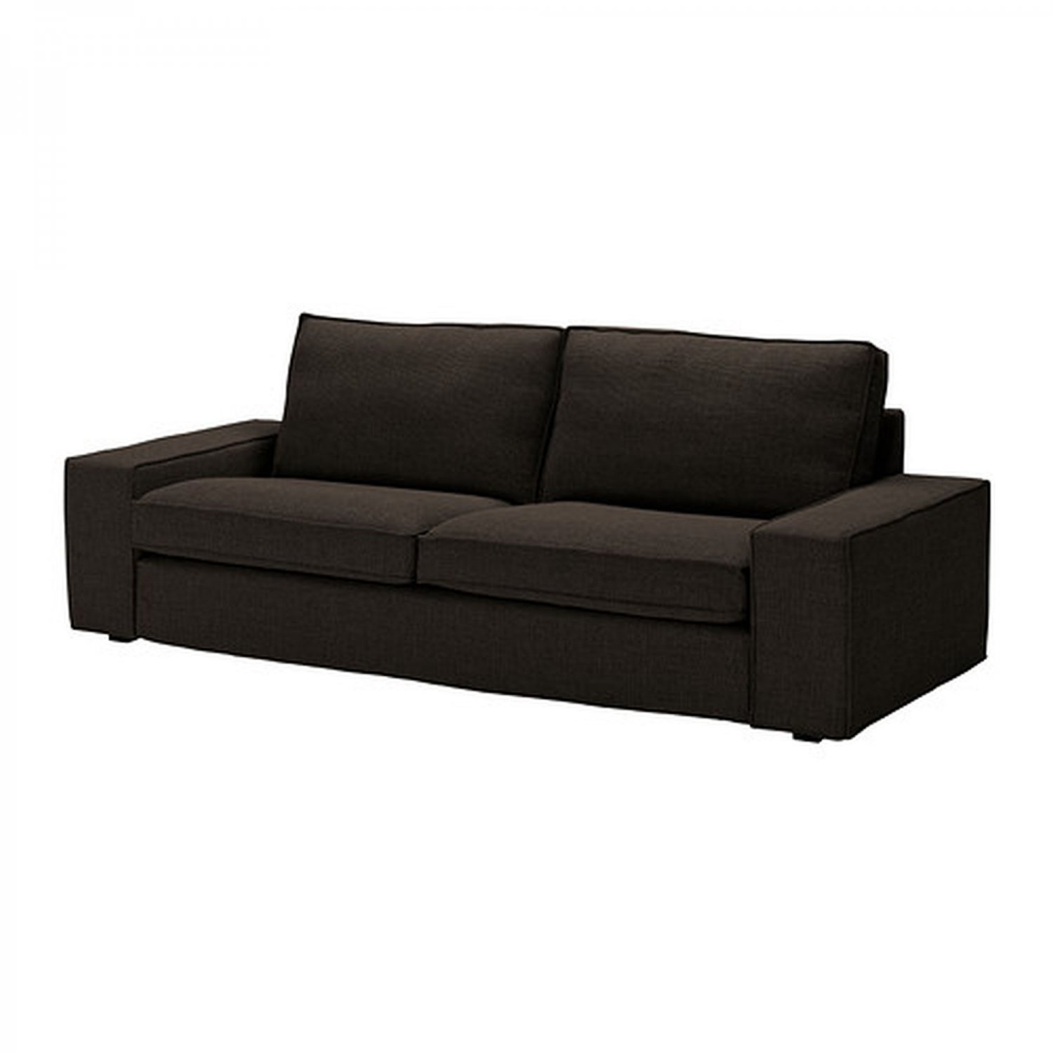IKEA Kivik 3 Seat Sofa SLIPCOVER Cover TENO BLACK 90in Tenö