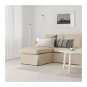 IKEA Ektorp Loveseat sofa w Chaise SLIPCOVER 3-seat sectional sofa COVER Nordvalla Dark Beige