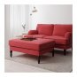 IKEA Stocksund Footstool SLIPCOVER Ottoman Cover LJUNGEN LIGHT RED Velvet
