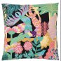 IKEA Nabbfly CUSHION COVER Pillow Sham Multicolor 20" Tropical Floral Rainforest Birds Flowers