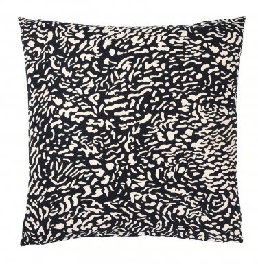 IKEA Grimhild CUSHION COVER Pillow Sham Black Natural Off White 20" Abstract Animal print