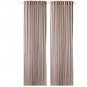 IKEA Bergskrabba Drapes CURTAINS Gray Red Natural White STRIPES 2 Panels Linen Blend Grey