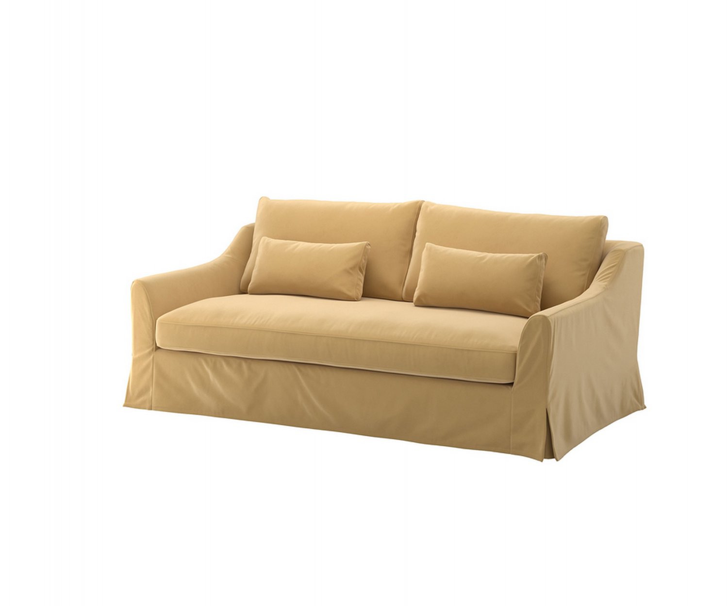 IKEA Farlov 3 Seat Sofa and Footstool SLIPCOVERS Cover Djuparp Yellow