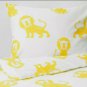 IKEA Djungelskog TWIN Duvet COVER Set YELLOW Lion Animal Unisex Nature Jungle Africa