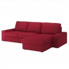 IKEA Kivik 2 Seat Loveseat Sofa w Chaise Lounge SLIPCOVER Cover ORRSTA RED