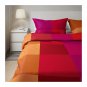 IKEA Brunkrissla KING Duvet COVER Pillowcases Set RED Orange Plaid Check Mondrian Color Block