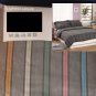 IKEA Unni Linje Stripes QUEEN Full DUVET COVER and Pillowcases Set GREY Gray MODERN Double