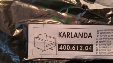 IKEA Karlanda Armchair SLIPCOVER Chair Cover LINDRIS Dark BLUE navy linen blend also fits swivel