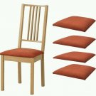 IKEA Borje Dining Chair SLIPCOVERS Covers SET of 4 Isunda Orange BÖRJE Linen Blend
