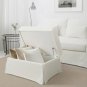 IKEA Farlov Footstool SLIPCOVER Ottoman Cover Flodafors White FÄRLÖV Flodaflors
