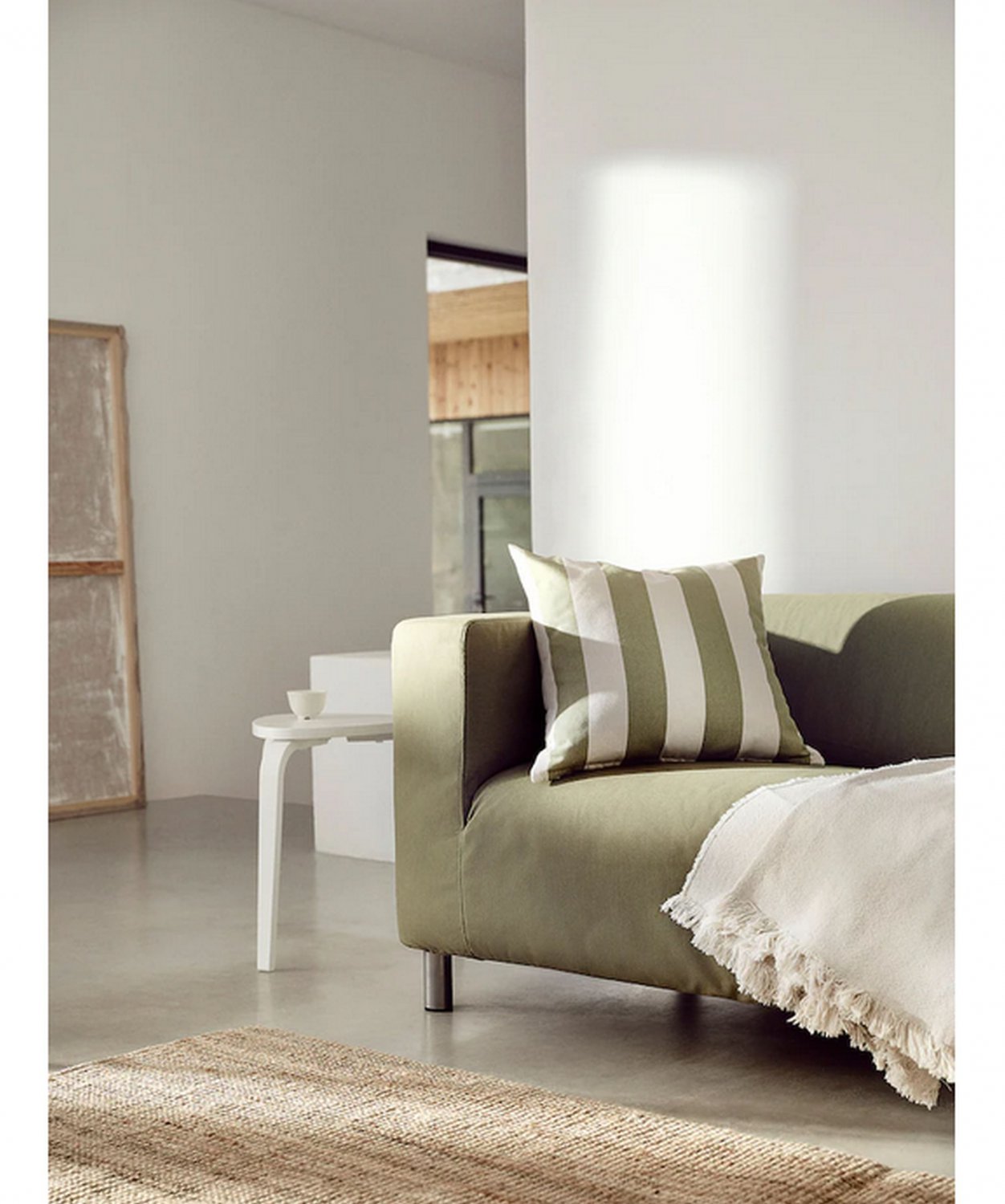 IKEA Klippan Loveseat Sofa SLIPCOVER Cover VISSLE YELLOWGREEN yellow green