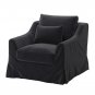 IKEA Farlov Armchair SLIPCOVER Chair Cover Djuparp Dark Gray FÃ�RLÃ�V Velvet grey