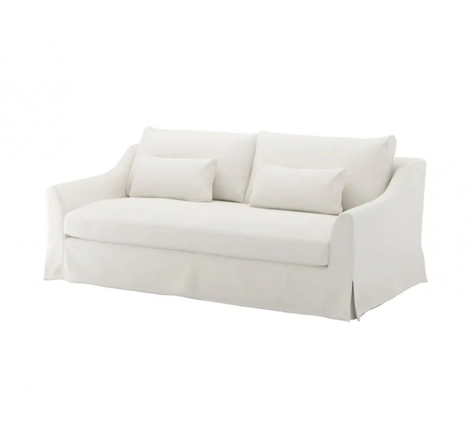 IKEA Farlov 3 Seat Sofa SLIPCOVER Cover Flodafors White FÄRLÖV