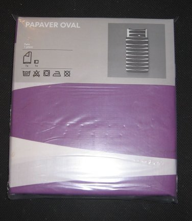 IKEA Papaver Oval TWIN Duvet COVER and Pillowcase Set LILAC Purple Yarn Dyed SOFT Mod Art