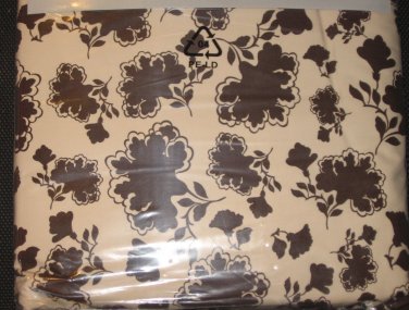 IKEA Ransby TWIN Single Duvet COVER Set BROWN Beige FLORAL Leaf  MID CENTURY Retro MCM