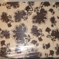 IKEA Ransby TWIN Single Duvet COVER Set BROWN Beige FLORAL Leaf  MID CENTURY Retro MCM