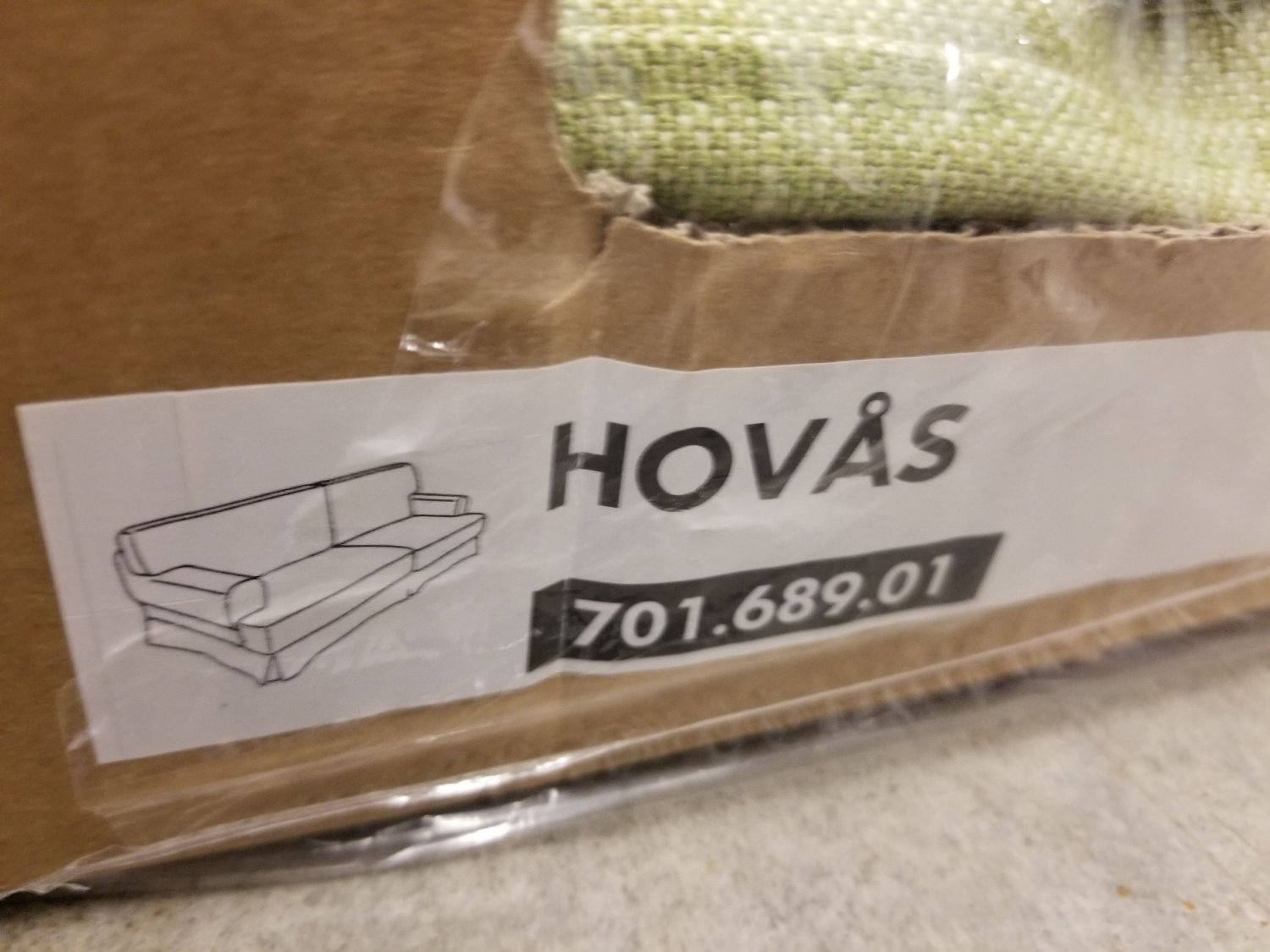 IKEA Hovas Sofa Armchair Chair Footstool SLIPCOVER Cover Combo KALLVIK