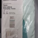 IKEA Malin Figur TWIN Single Duvet COVER Pillowcase Set Teal Green Blue Multicolor Sateen Finish