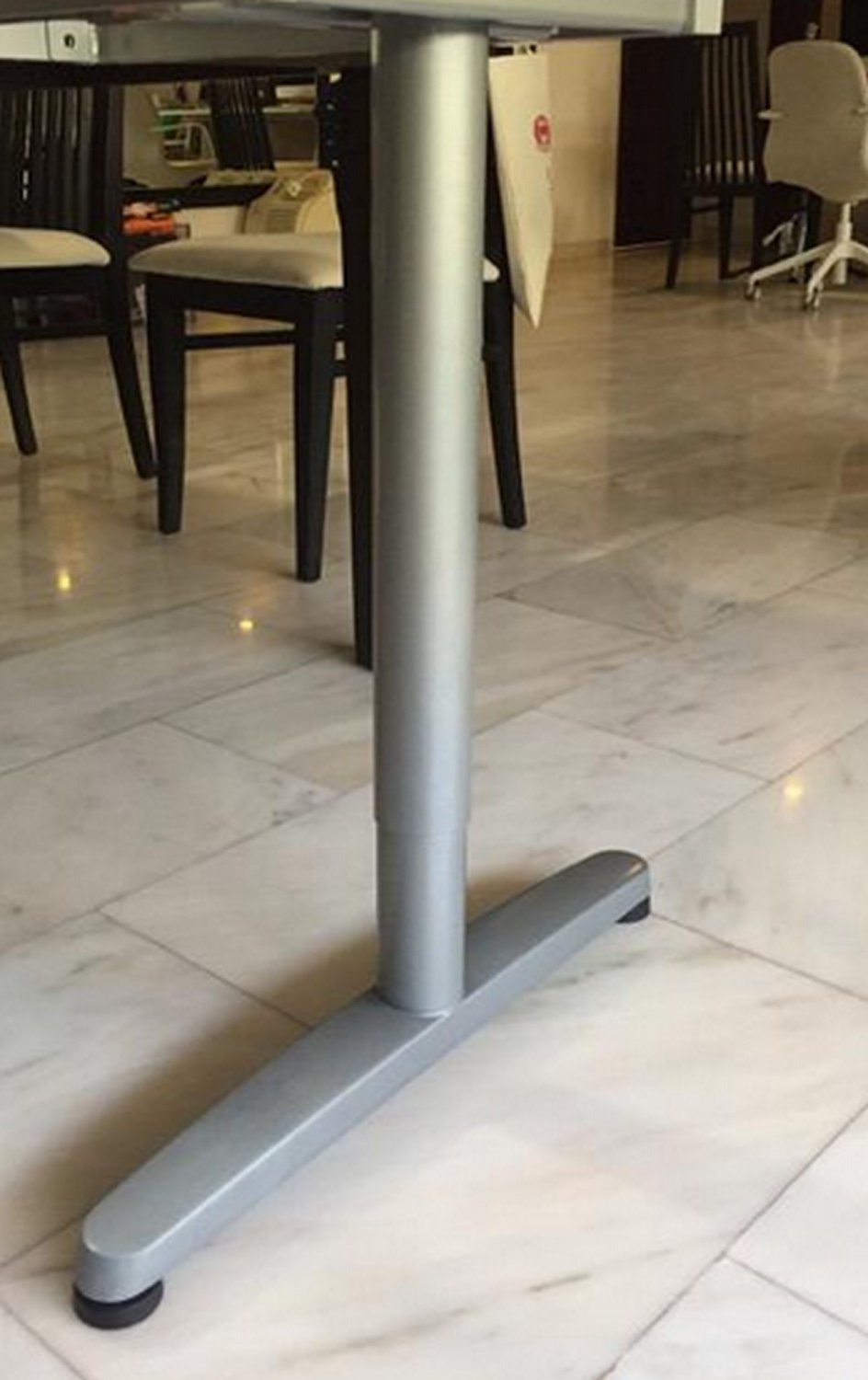 IKEA Galant Desk T Leg Height Adjustable Tleg Silver Industrial Urban