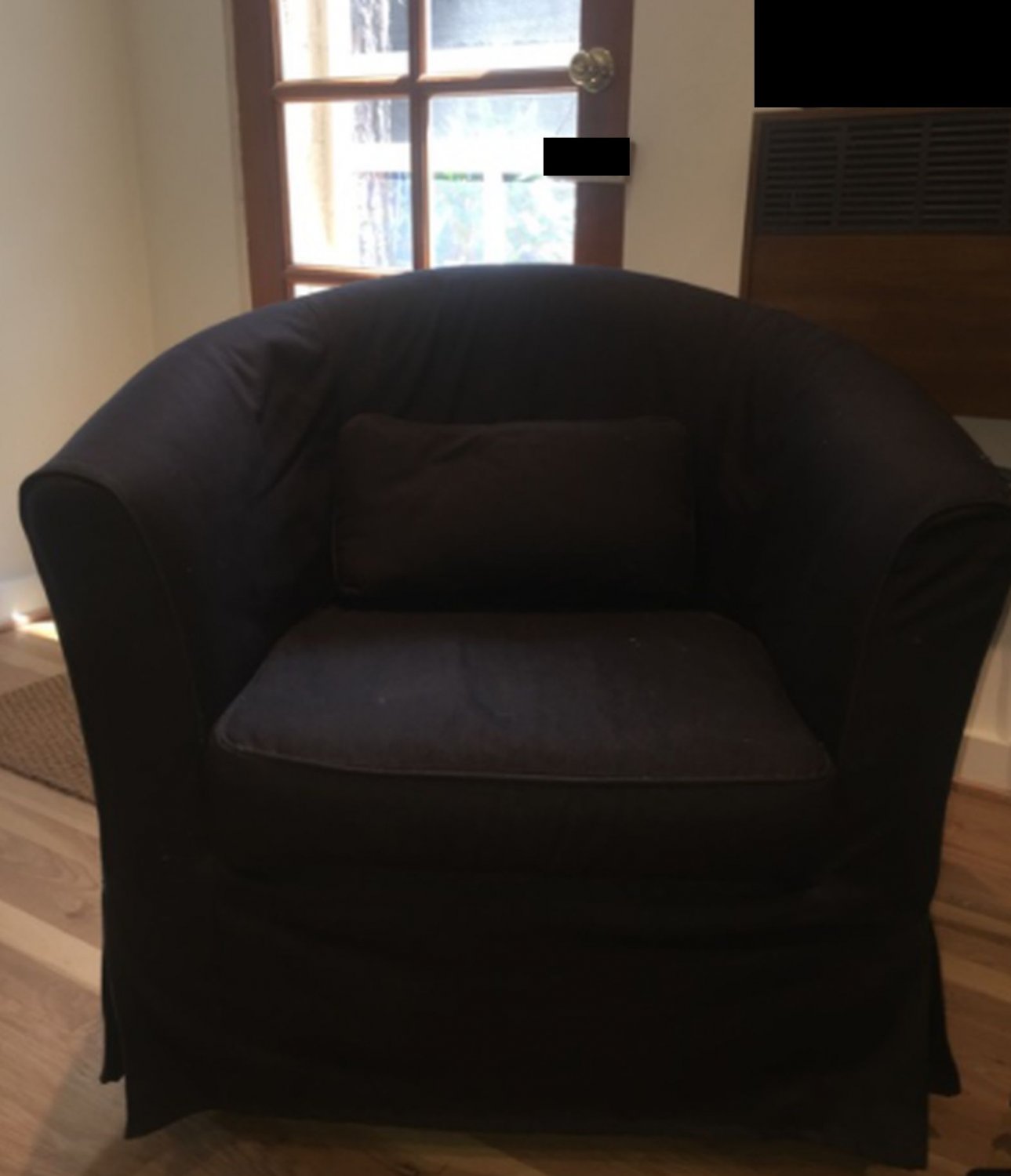 IKEA Ektorp Tullsta Armchair SLIPCOVER Chair Cover IDEMO BLACK Bezug