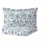 IKEA Junimagnolia KING Duvet COVER Pillowcases Set BLUE Floral Vine