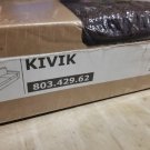 IKEA Kivik 3 Seat Sofa w Chaise SLIPCOVER Cover BORRED DARK BROWN 125"w 4-seat sectional