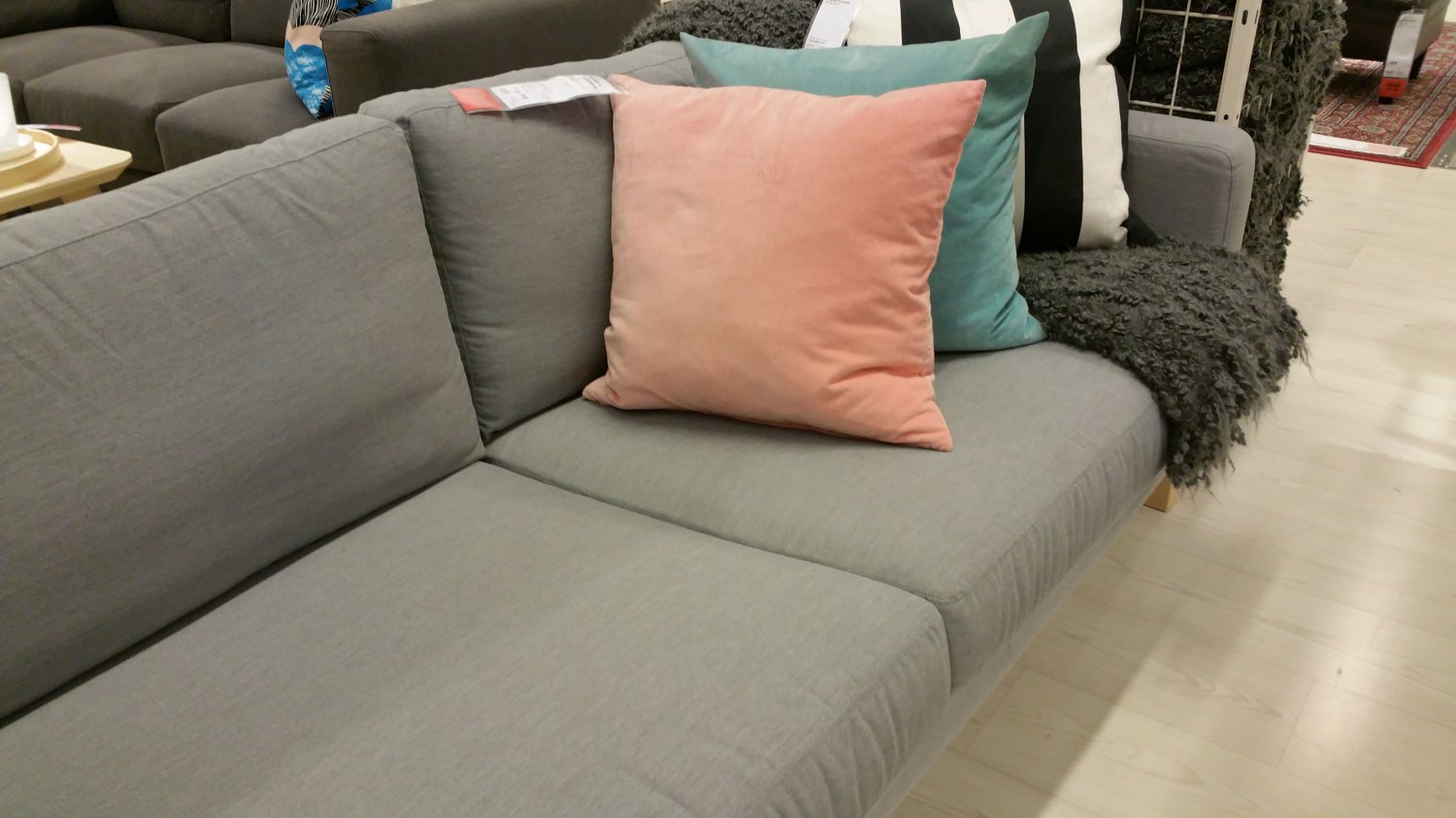 IKEA OFELIA GRAY Throw BLANKET Acrylic Wool Photo PROP Textured Grey New