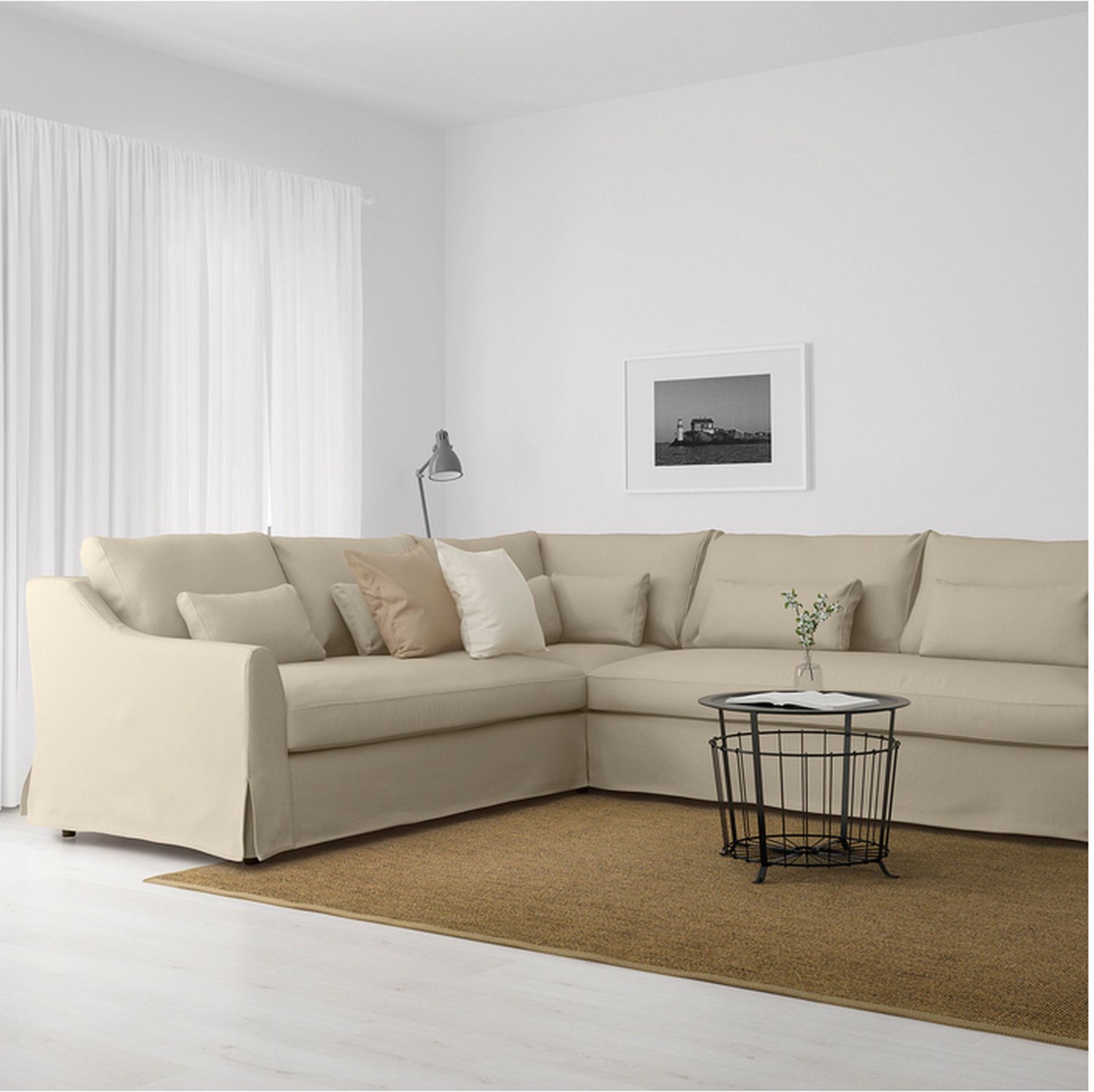 IKEA Farlov 5 Seat Right Sectional Sofa SLIPCOVER 2+3 corner Cover