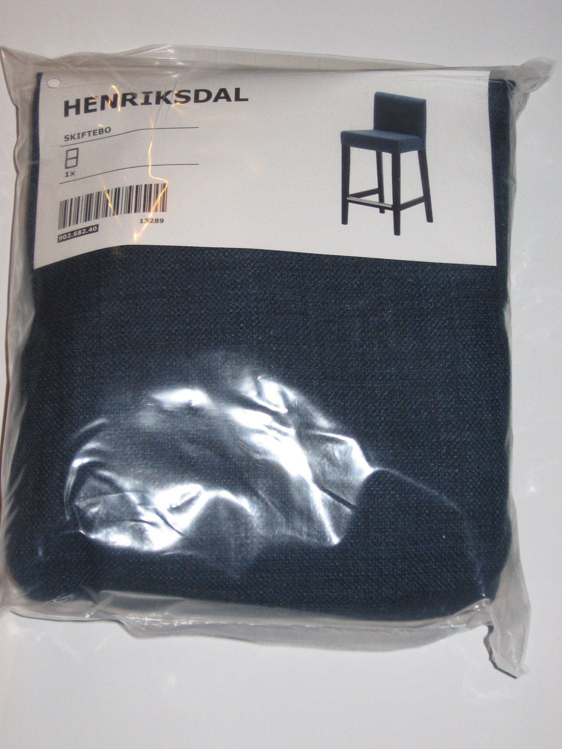 IKEA Henriksdal SKIFTEBO Bar Stool SLIPCOVER Barstool Cover 19" 48cm BLUE