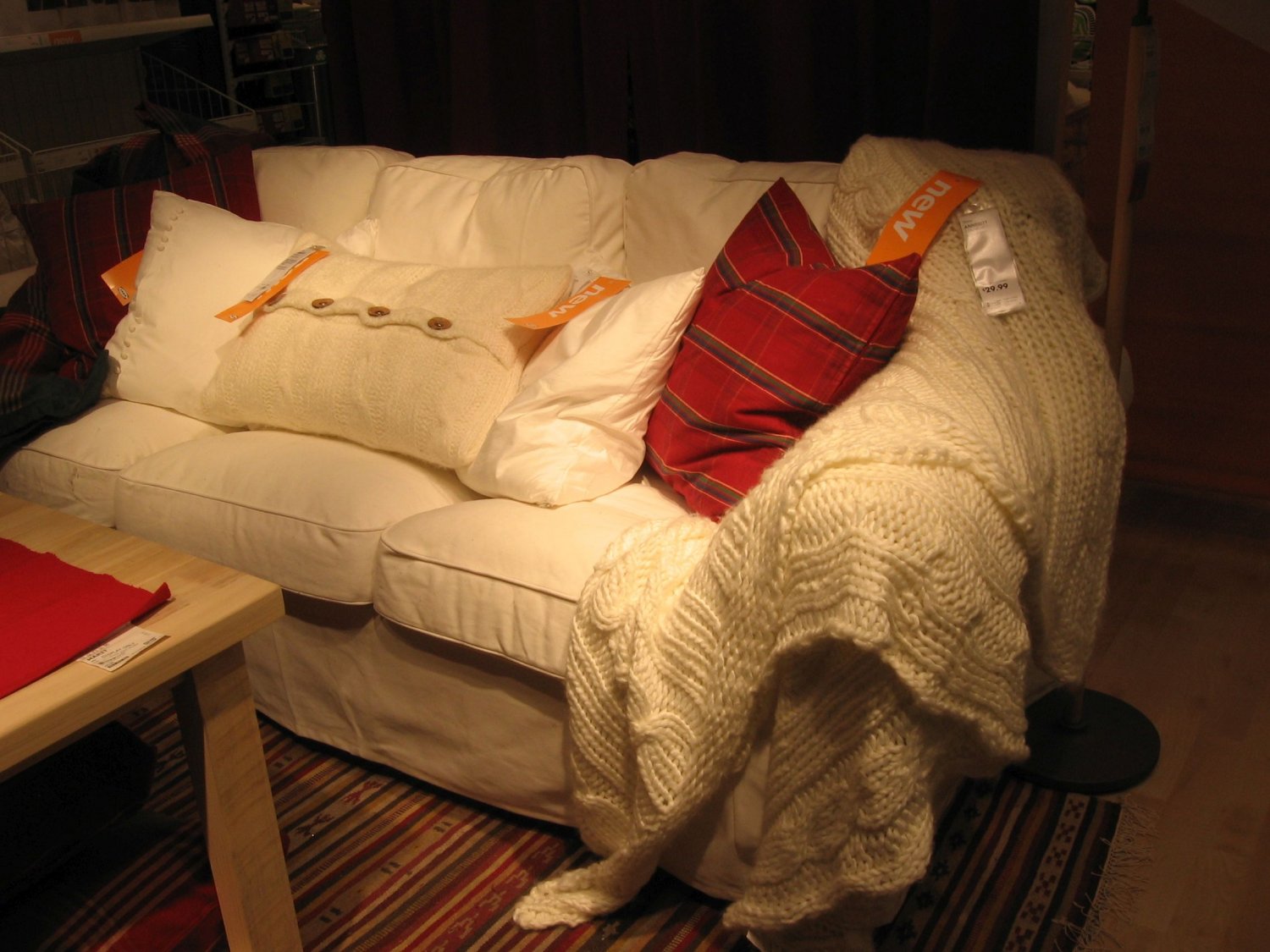 IKEA Ektorp 3 Seat Sofa SLIPCOVER Cover BLEKINGE WHITE Cotton Twill New