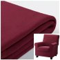 IKEA Gronlid Armchair SLIPCOVER Chair Cover Ljungen Dark Red Velvet Grönlid Burgundy Wine