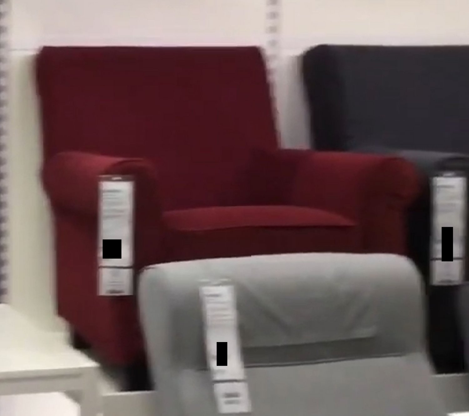 IKEA Gronlid Armchair SLIPCOVER Chair Cover Ljungen Dark Red Velvet